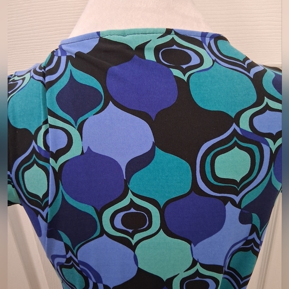 Apt. 9 Multicolor Tunic With A V Neck & Cap Sleeves Size PMI - Picture 11 of 13